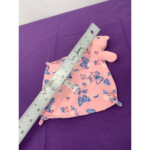 Sleep On It Mini Lovey Bear Pink Blue Butterflies Flowers Lovey Security Blanket - Picture 4 of 7